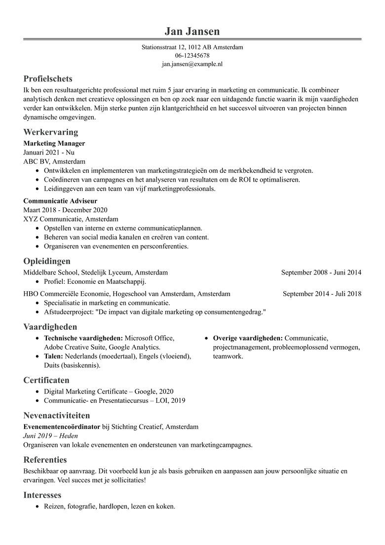 Modern cover letters