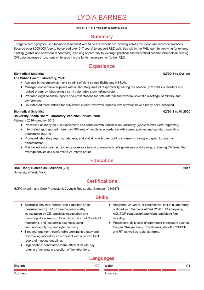 Moderne CV-sjabloon