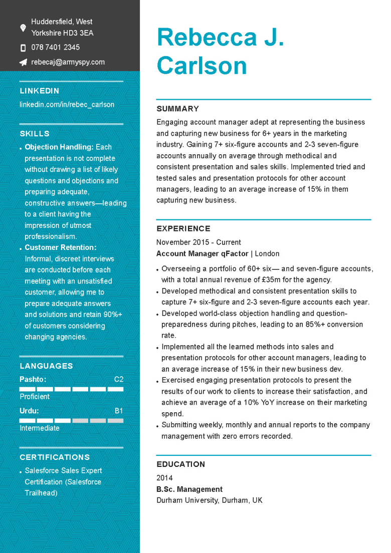 Creatieve CV-sjabloon 2