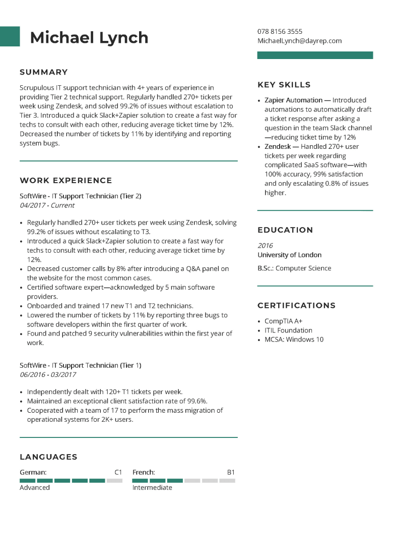 Basis CV-sjabloon 2