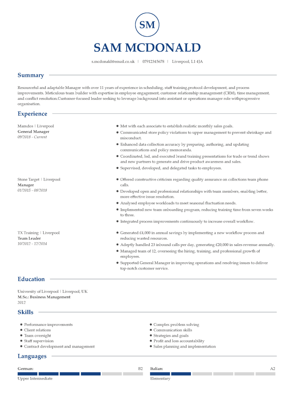 Professionele CV-sjablonen